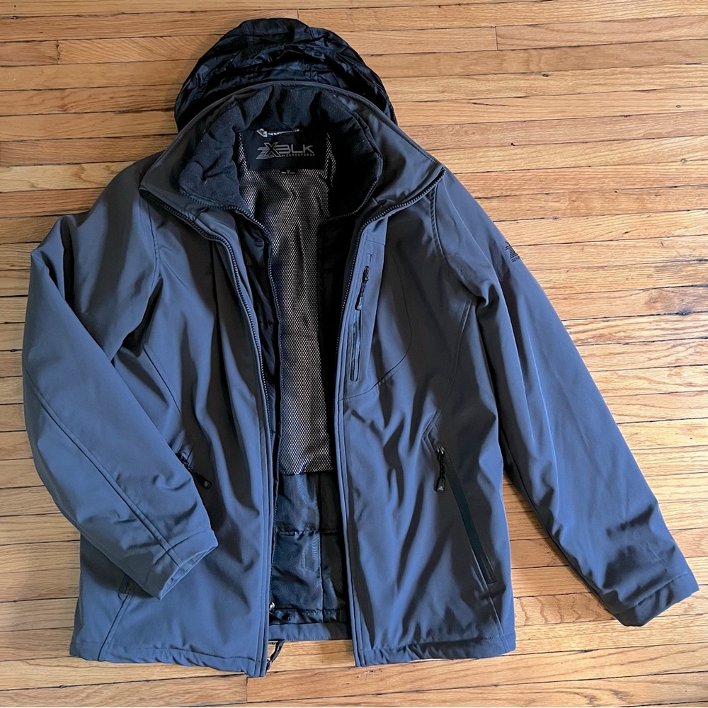 Performance Jacket, Full Zip, Convertible Hood, by Xblk ZeroXposur, Gray Black